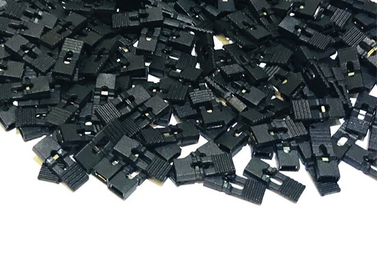 Mini Micro 2.54mm Header Jumper Caps BLACK Handle Circuit Board Shunt Part 100pc