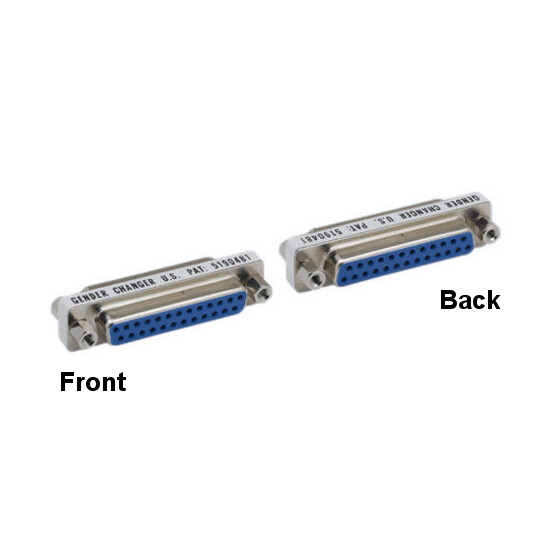 Kentek Mini DB25 25Pin Female to Female Adapter Gender Changer Device Printer