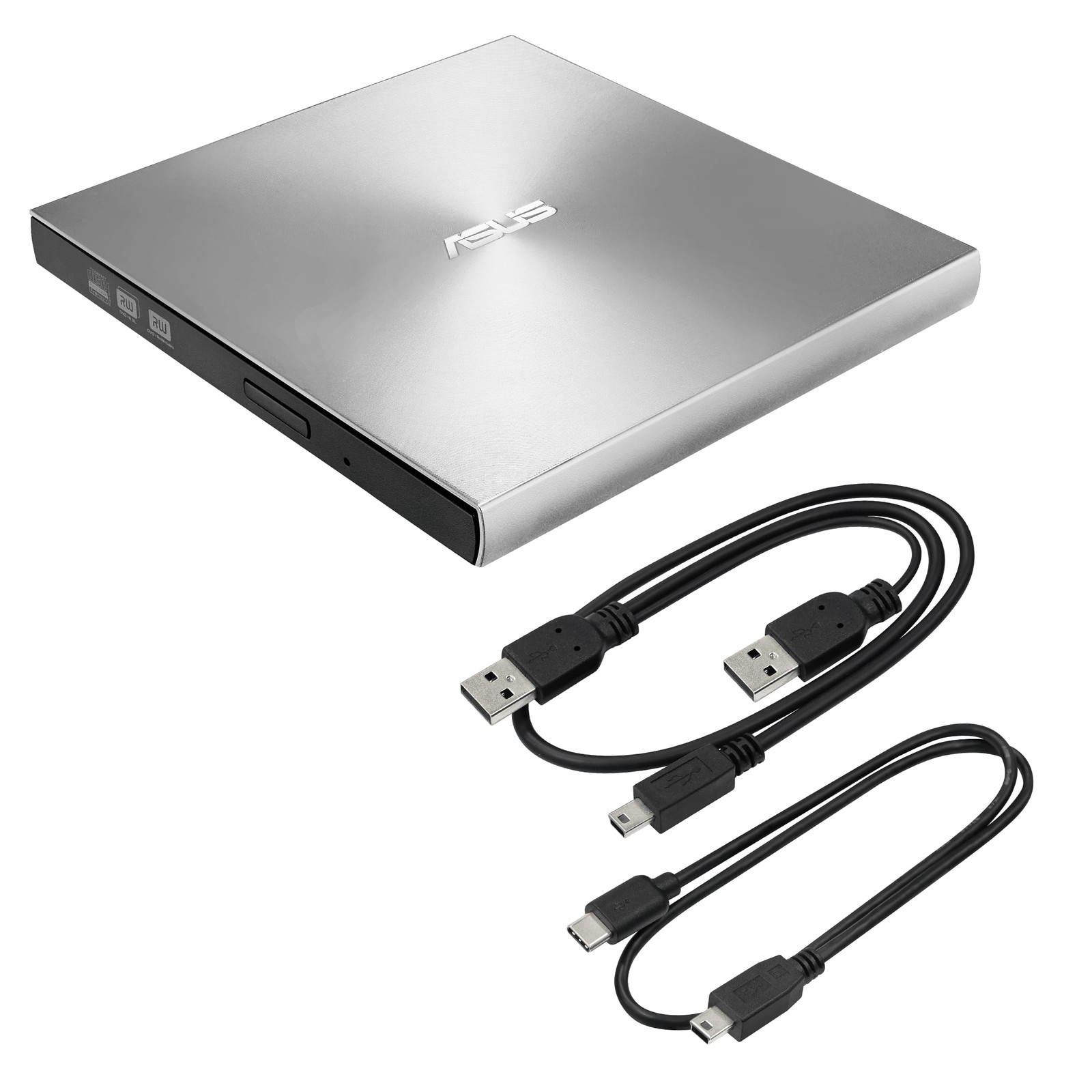 Asus Sdrw-08U9M-U/Sil 13Mm External Dvd Writer Compatible Usb 2.0 And Type-C