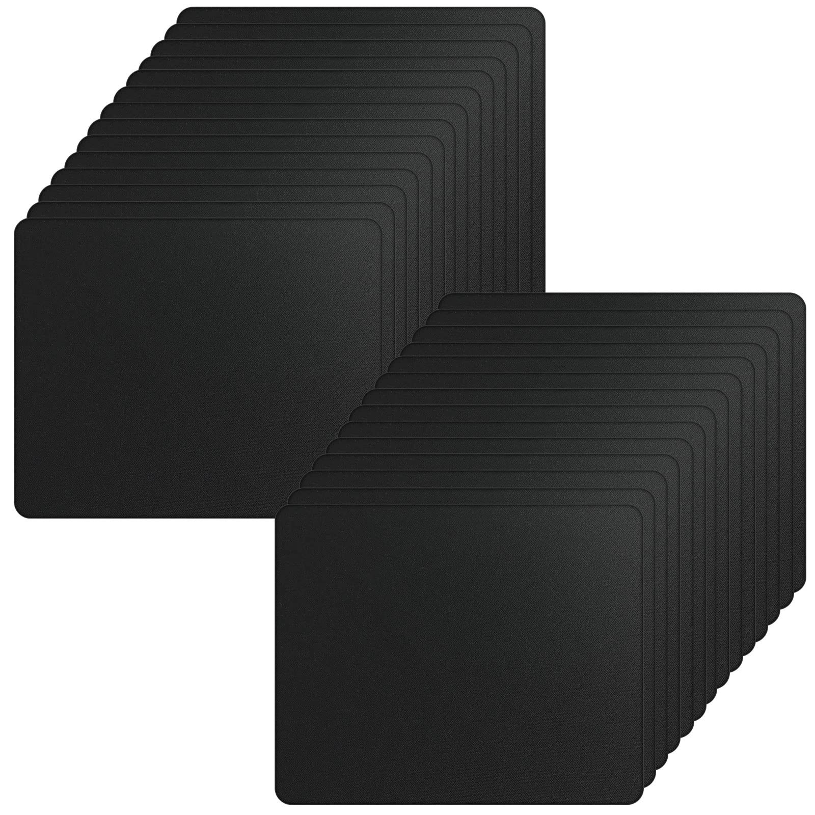 Crtiin 50 Pack Mouse Pad Bulk Pack, 7.09 x 8.66 Inch, Black