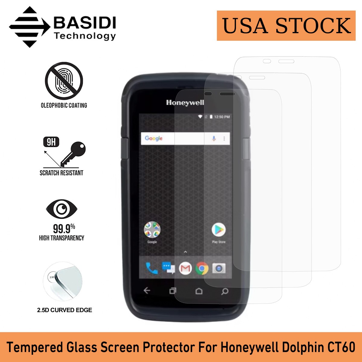 🔥New 3PCS Tempered Glass Screen Protector for Honeywell Dolphin CT60 US STOCK🔥