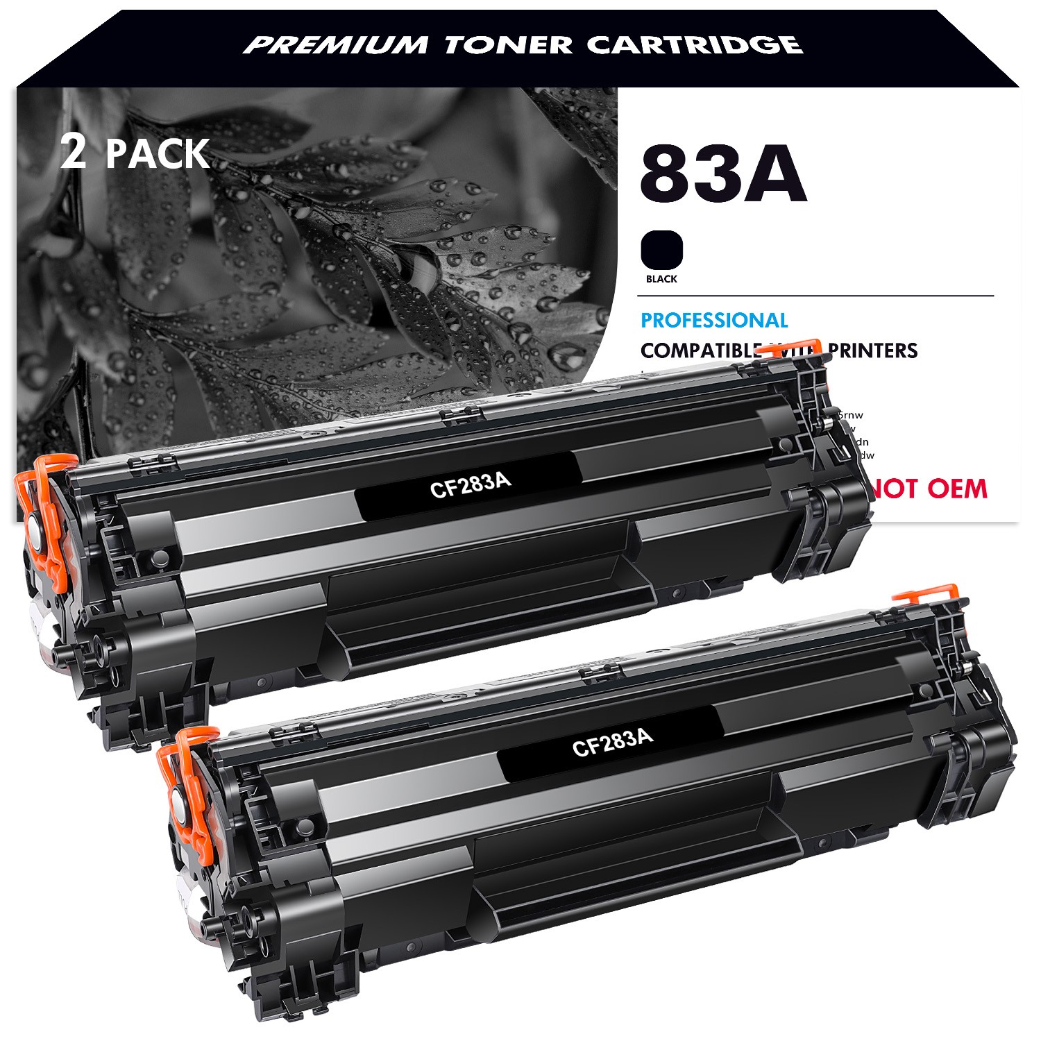 2/10 Black 83A CF283A Toner Cartridge For HP Laserjet Pro M125nw M127fw M127fn