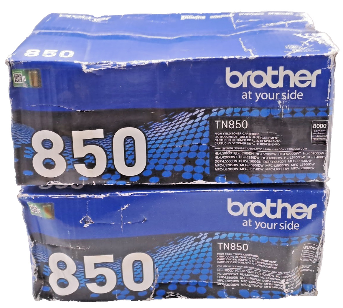 GENUINE BROTHER TN850 High-Yield Black Toner Cartridge - TN-850 NEW