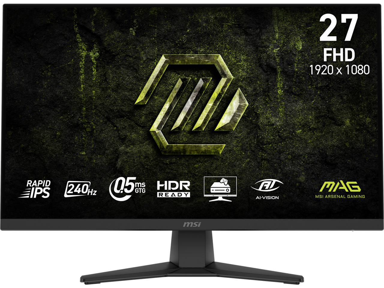 MSI 27" Full HD 240Hz IPS with AMD FreeSync Premium 0.5ms HDR Ready Ai Navigator