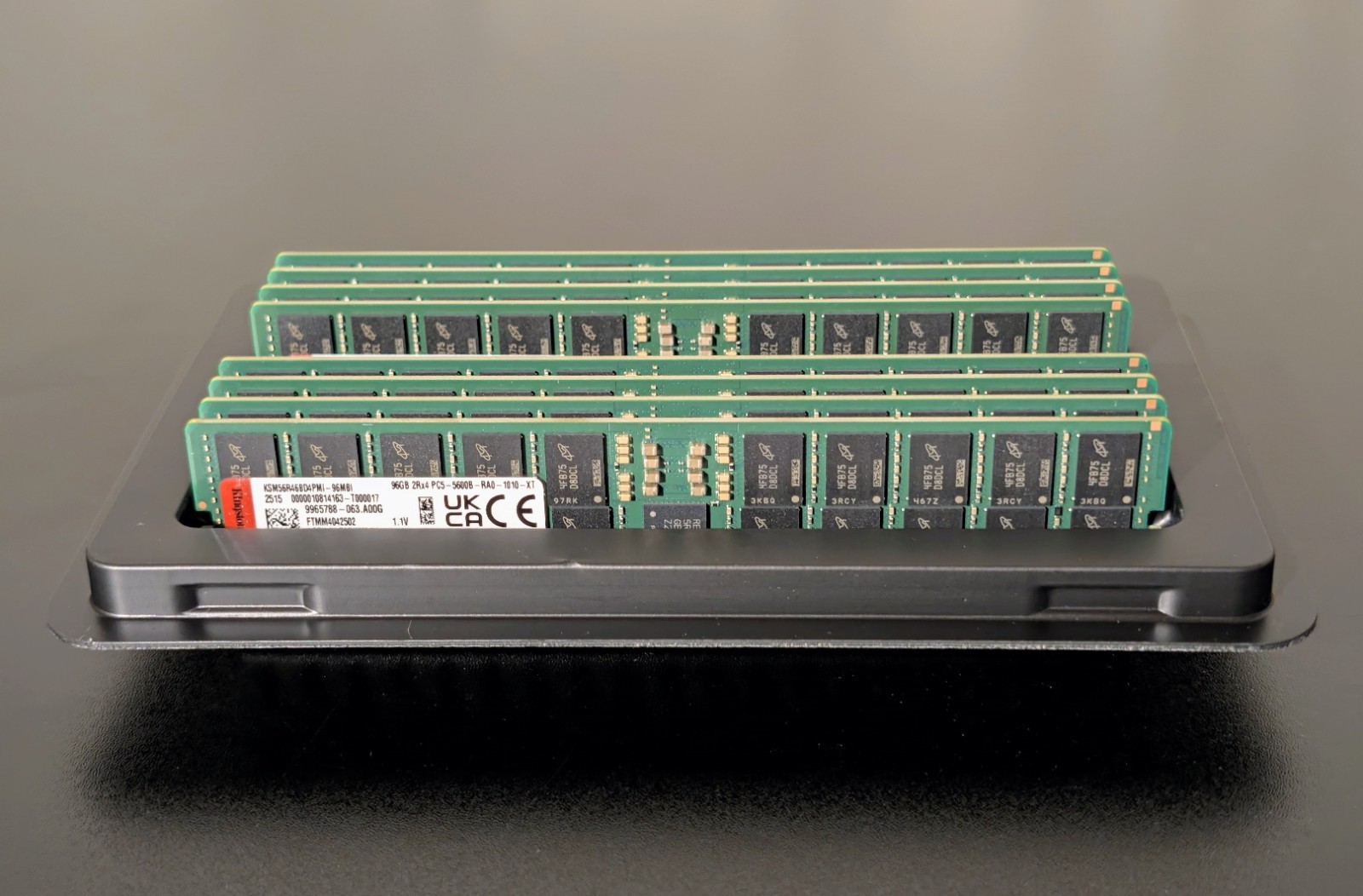 NEW 768GB (8x 96GB) 5600 mts DDR5 RAM KSM56R46BD4PMI-96MBI RDIMM  ECC LOT Kit