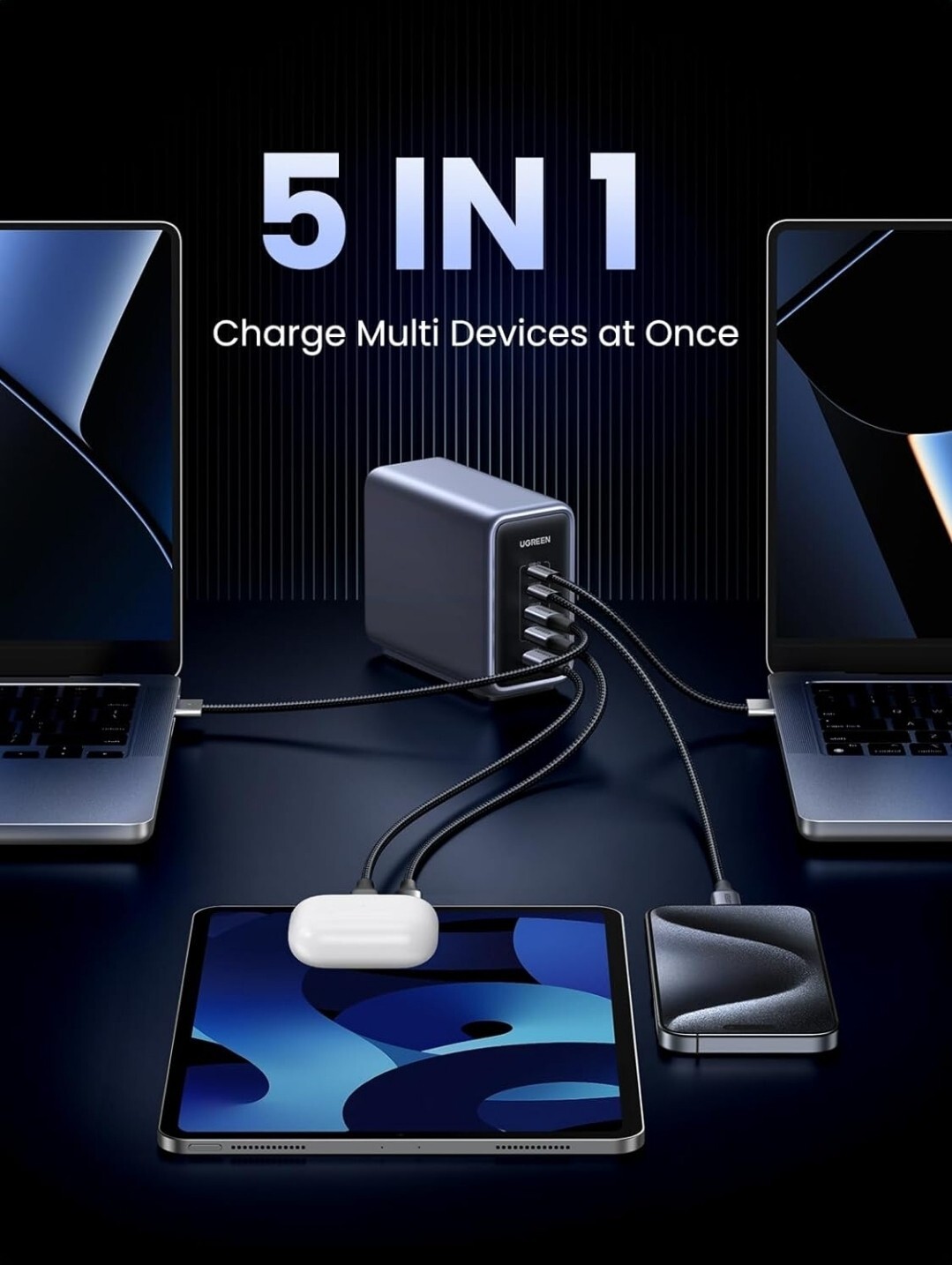 🔥 On Sale: UGREEN 300W GaN Charging Station USB C Charger PD3.1 🔥