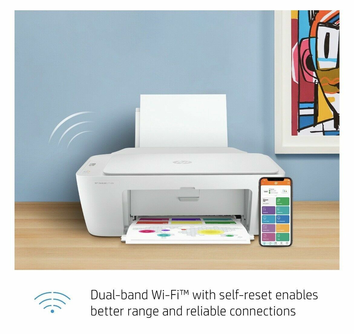 New HP 2827e/2855e Wireless Printer-Copy-Scan+ HP INK-Print HP AI