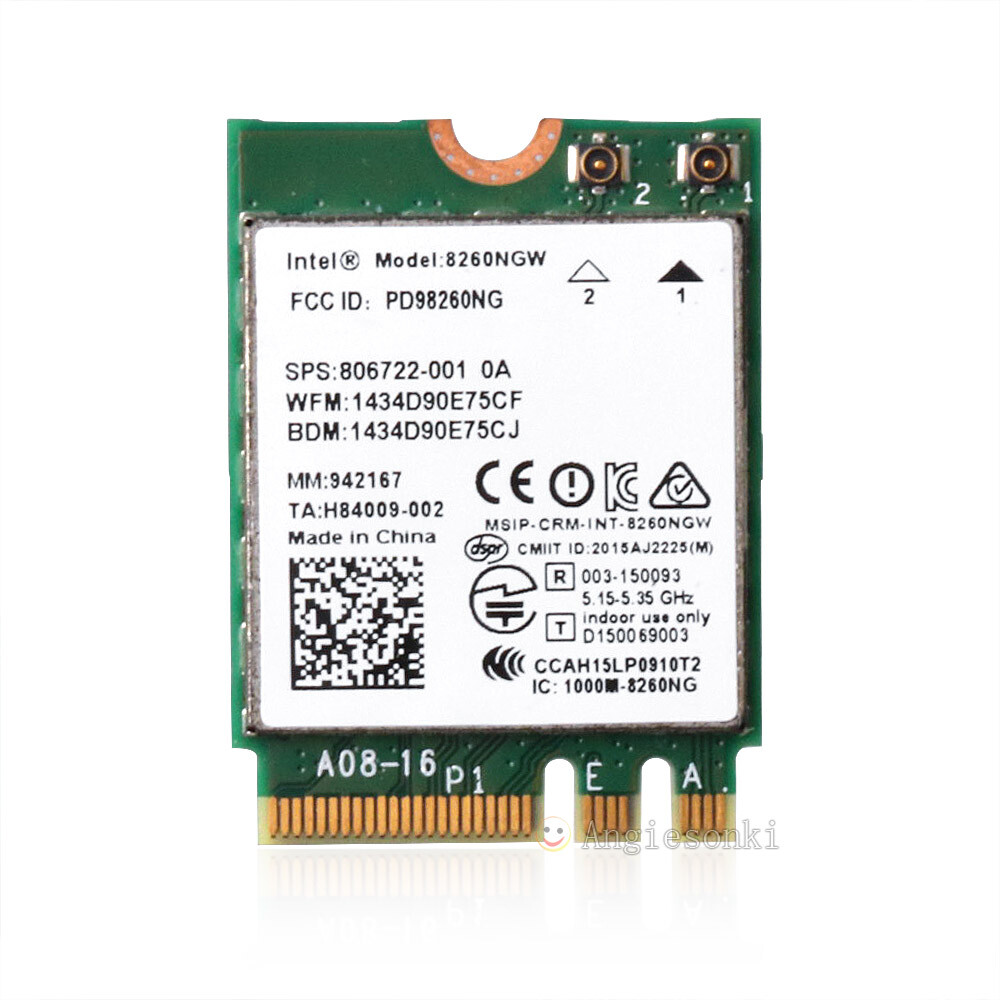 HP 806722-001 Intel Wireless-AC 8260NGW NGFF 802.11AC Wireless WiFi WLAN Card