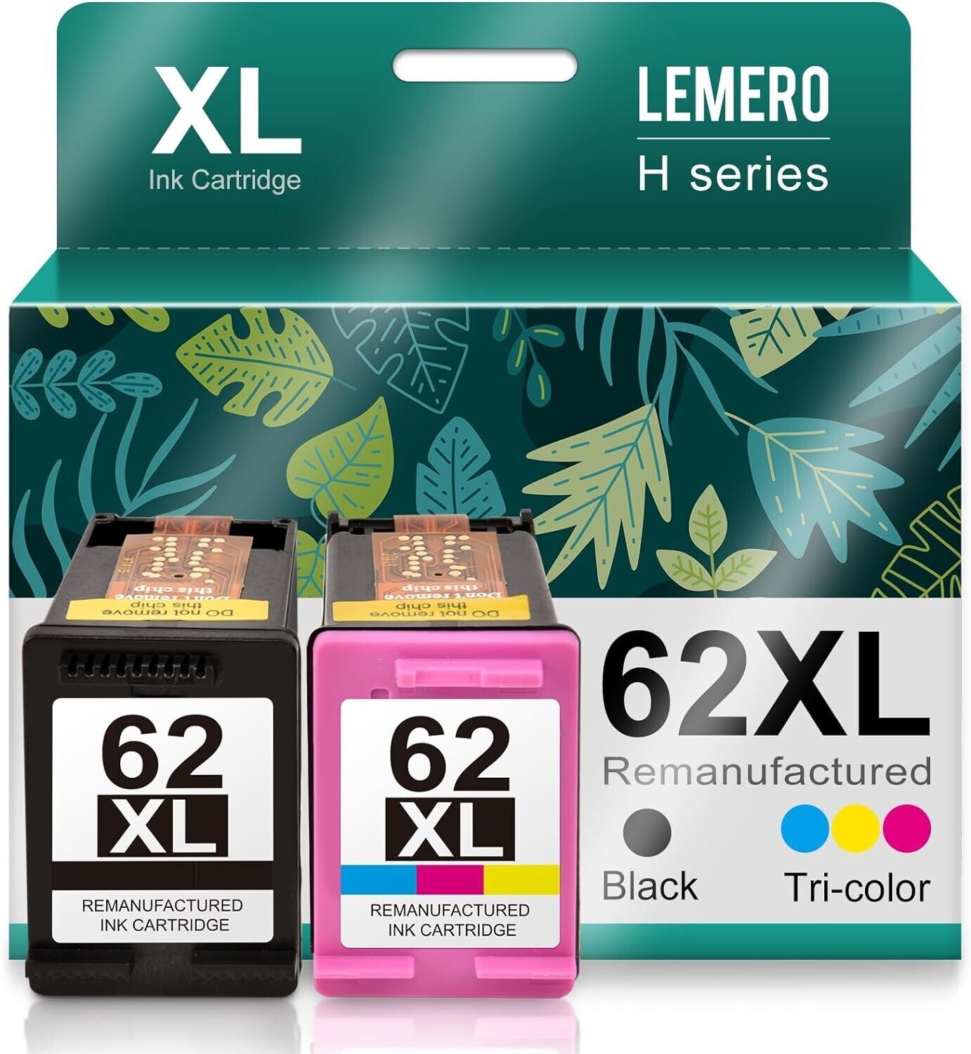LEMERO 62XL Ink Cartridge Combo Pack Cartridge Replacement for HP Ink 62 62XL