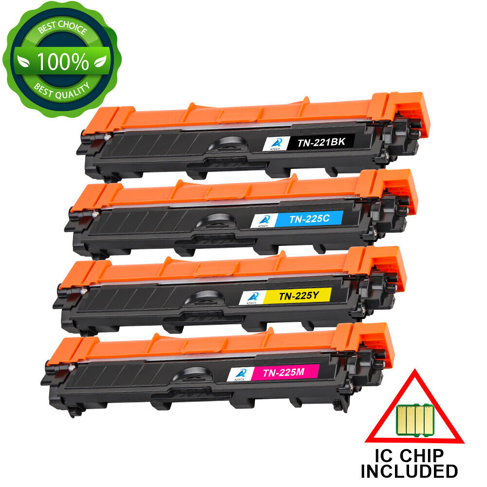 4x TN221 TN225 Toner Compatible for Brother HL-3170CDW MFC-9340CDW DCP-9020CDW