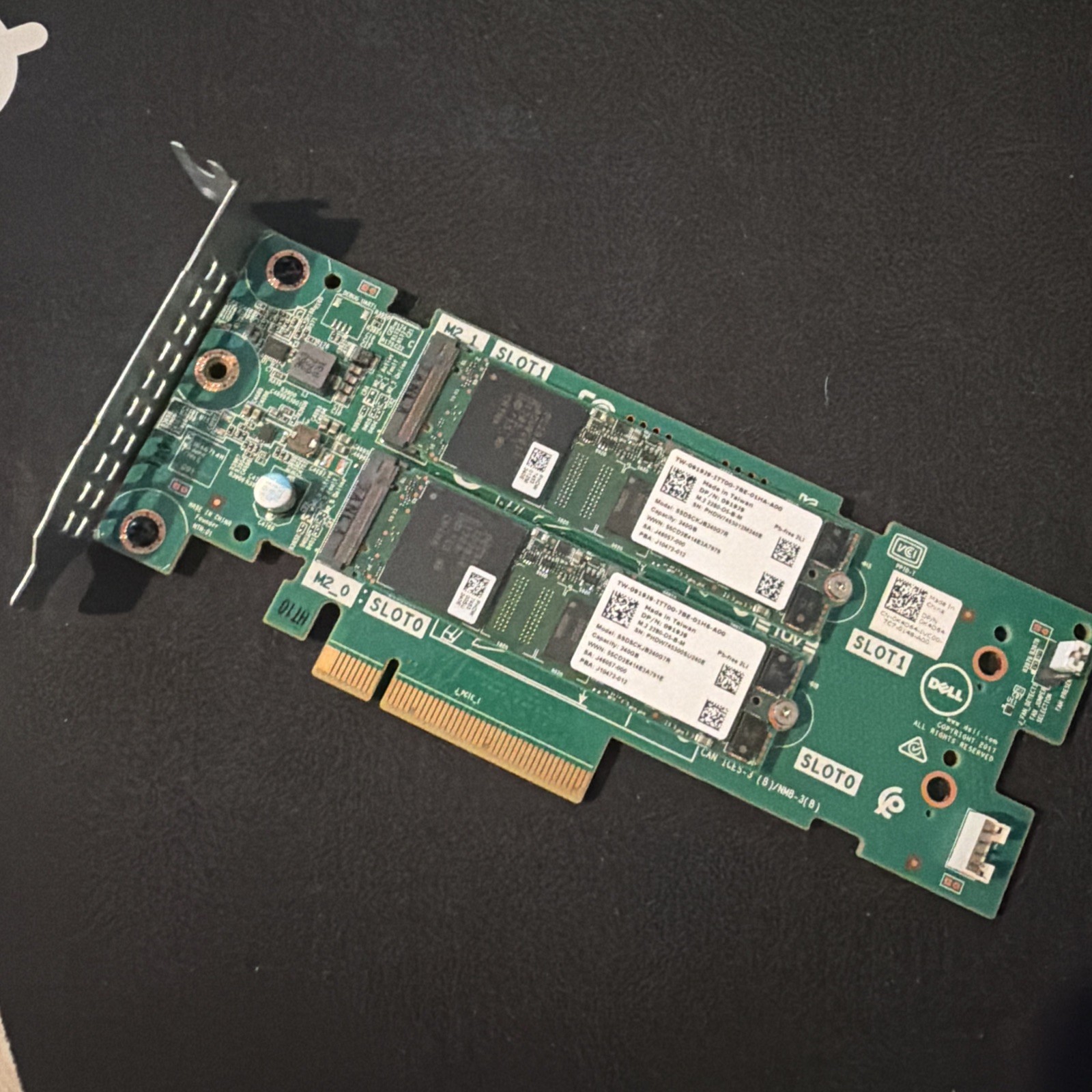 Dell EMC M.2 Boss Card Storage Controller W/ 2x 240GB M.2 SATA SSD 0K4D64