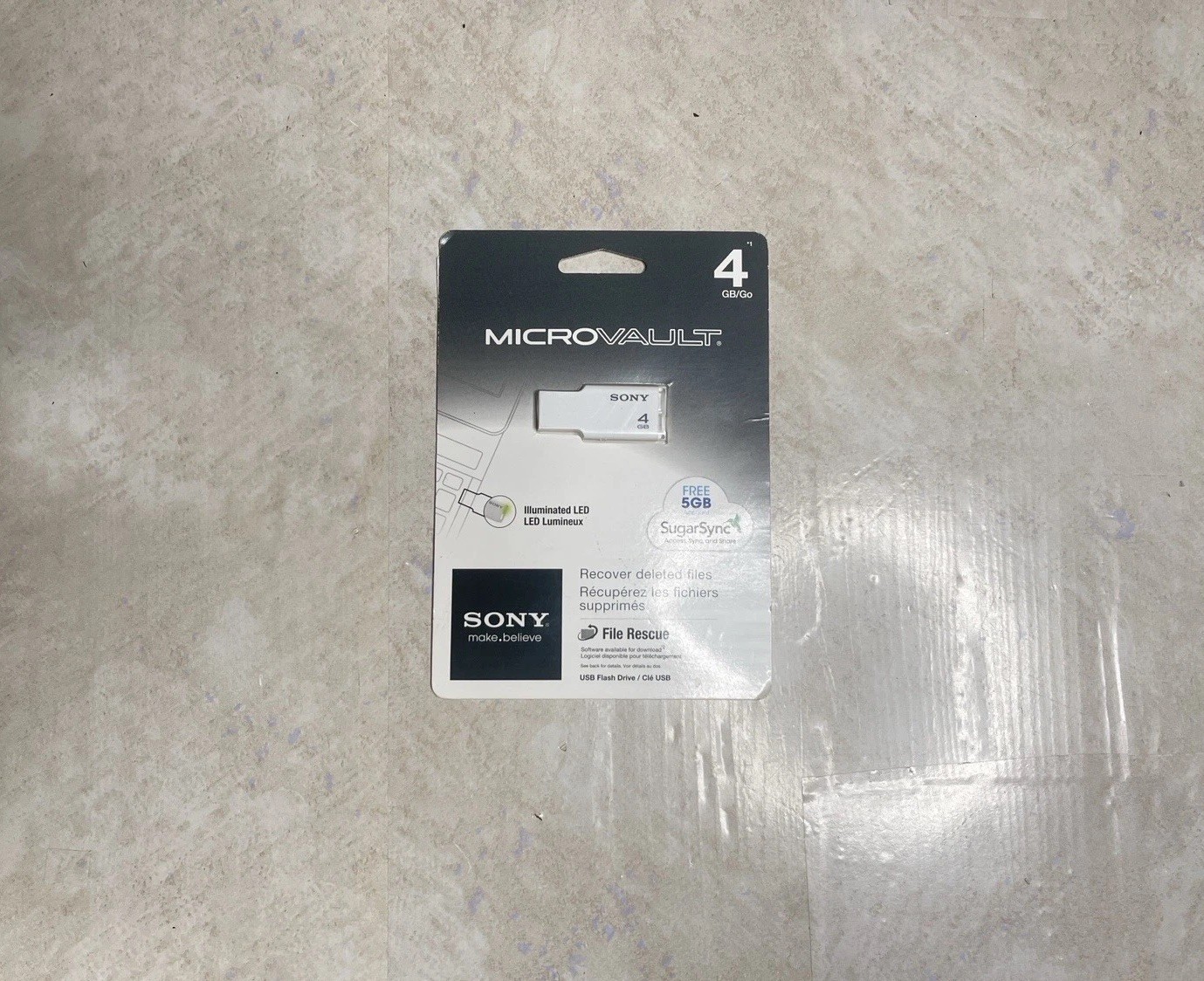 Sony Micro Vault 4GB USB 2.0 Flash Drive W/ Illuminated LED #1060