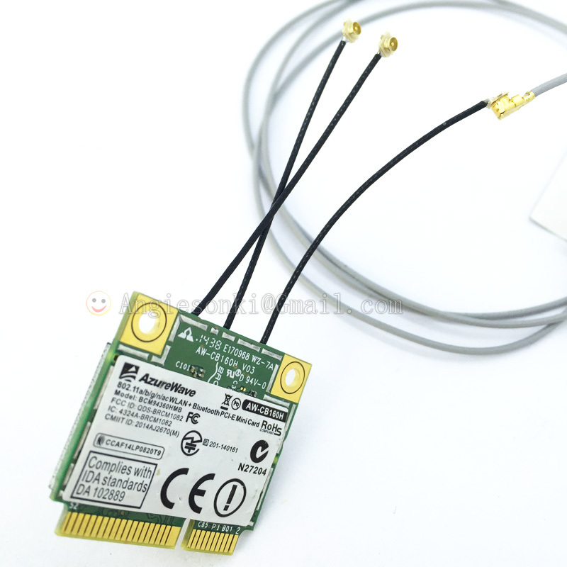 Azurewave AW-CB160H BCM94360HMB Card 3T3R 802.11ac 1300Mbps WLAN Bluetooth 4.0