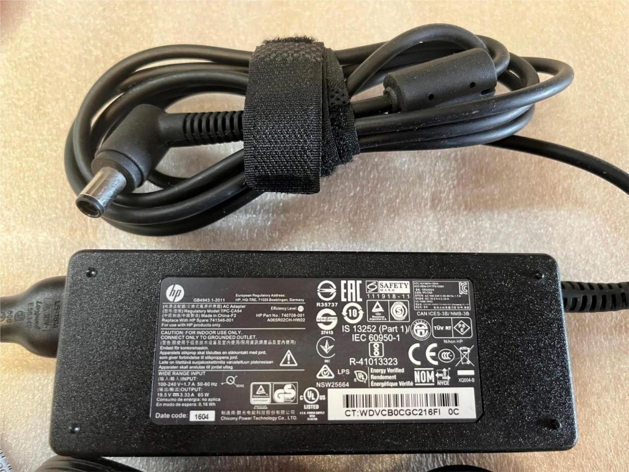 HP 65W Laptop Charger AC Power Adapter  Big Barrel 19.5V 3.33A 902990 LOT of 10