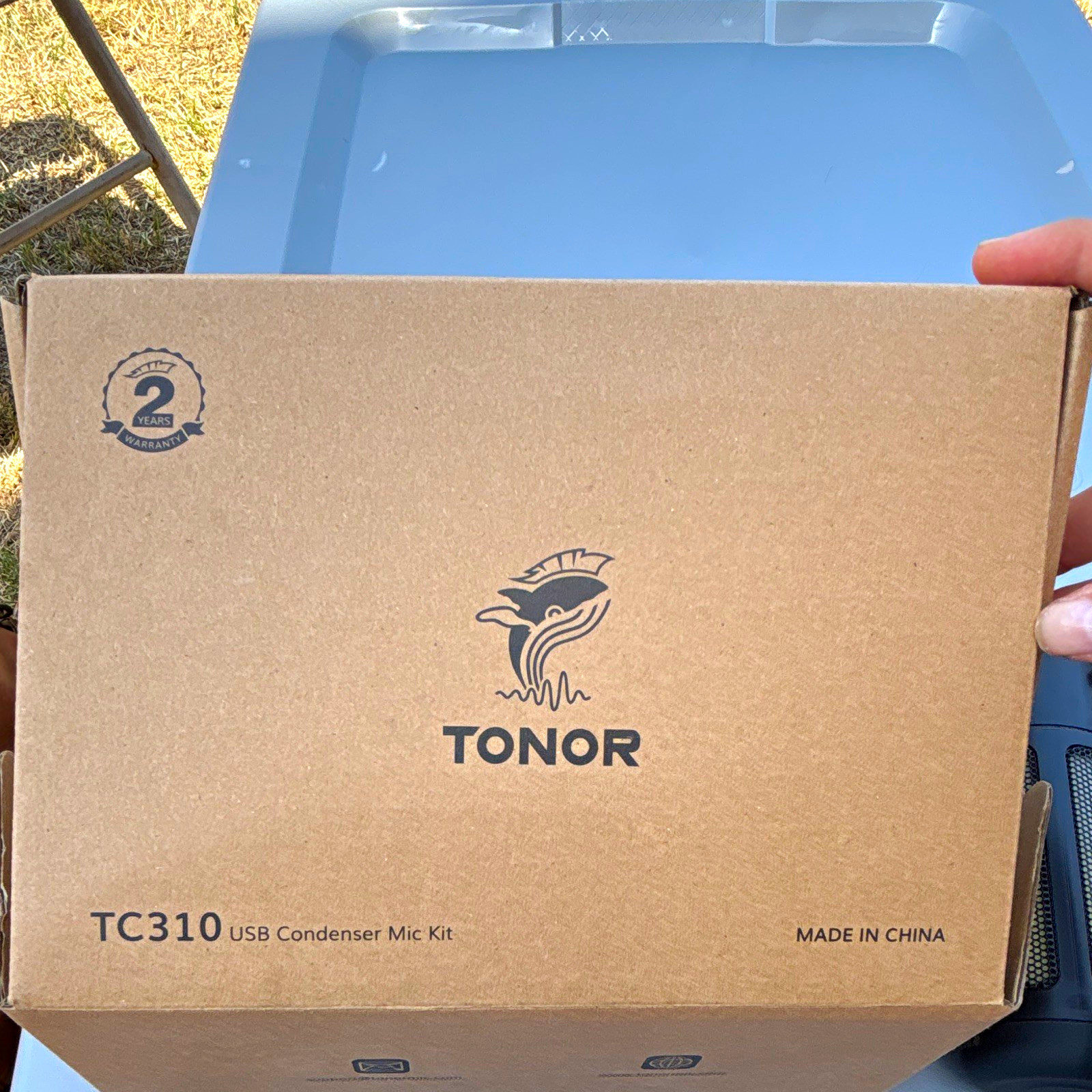 TONOR TC310 USB Wired Cardioid Condenser Mic RGB Light Volume Control Black