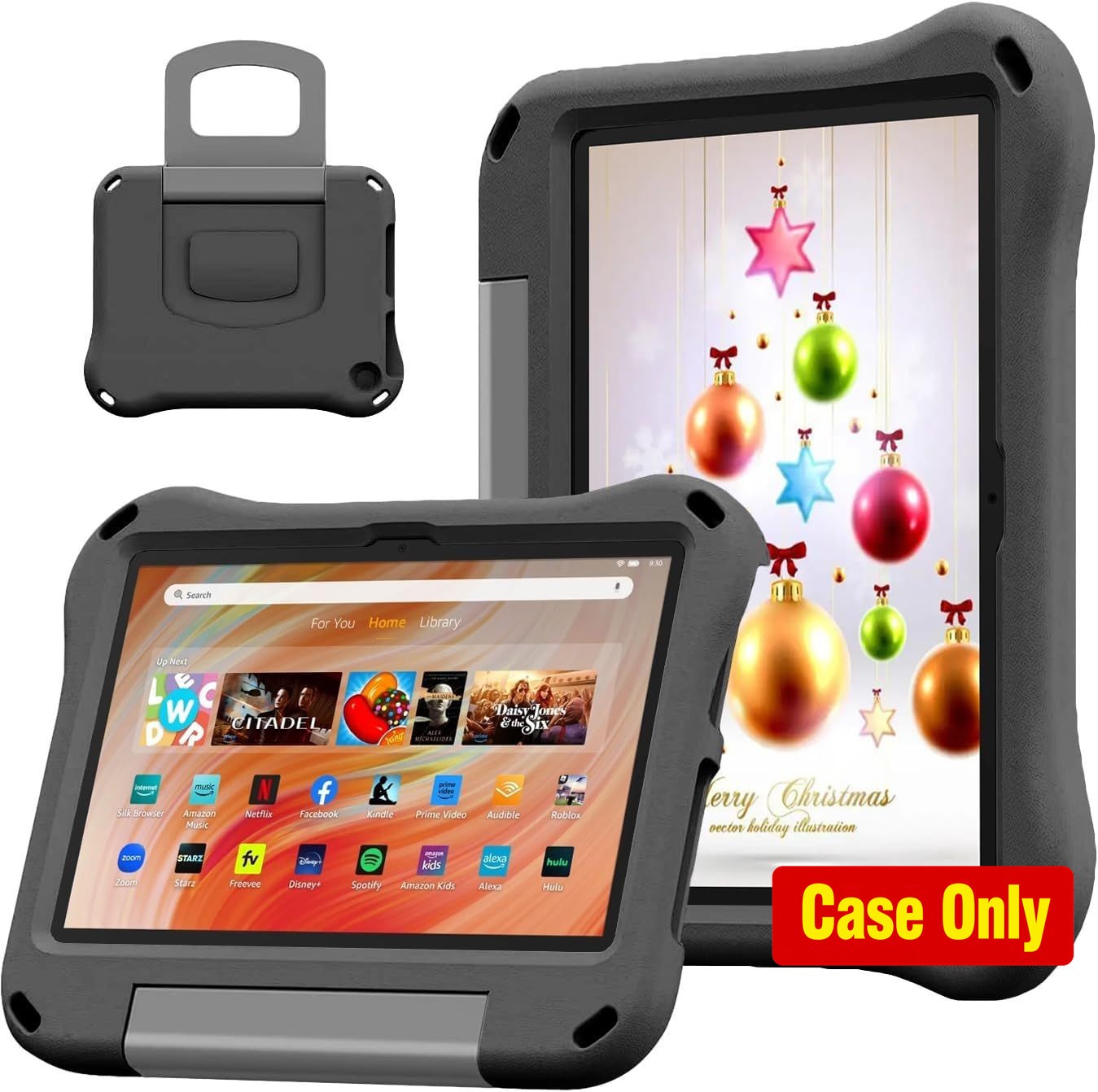 Case for 10 inch Tablet, Convertible Handle Stand, Lightweight Shockproof Design