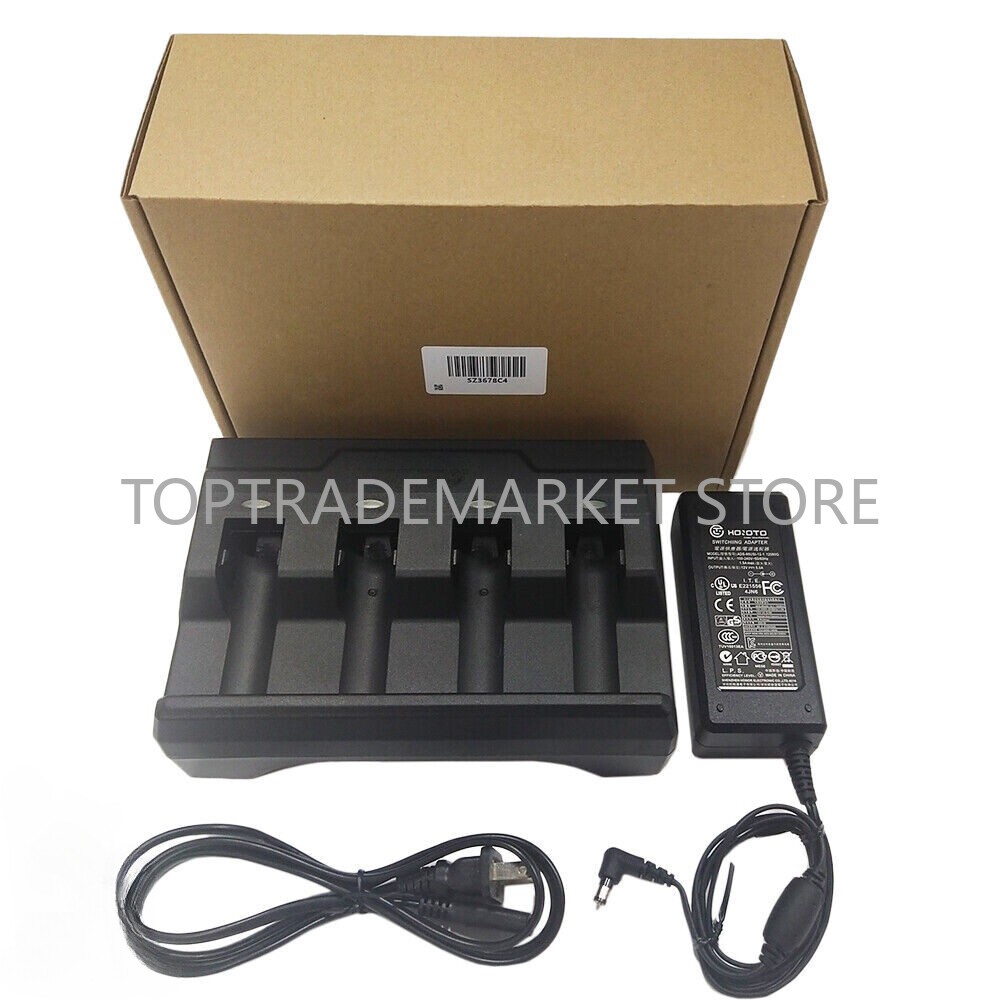 US 4-Slot Battery Charger SAC3600-4001CR for Zebra DS3678, DS3600, LI3678 LI3600