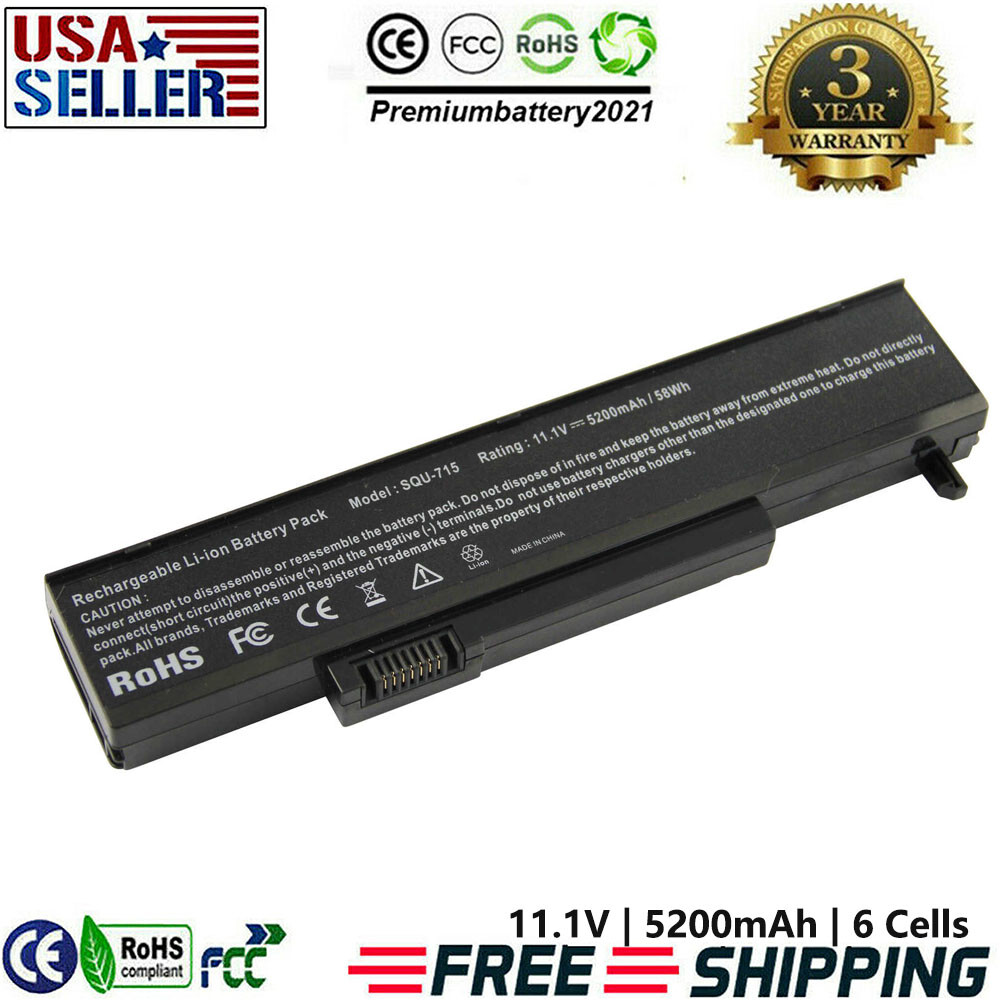 Battery For Gateway SQU-715 SQU-720 W35044LB W35044LB-SP W35044LB-SY W35052LB US