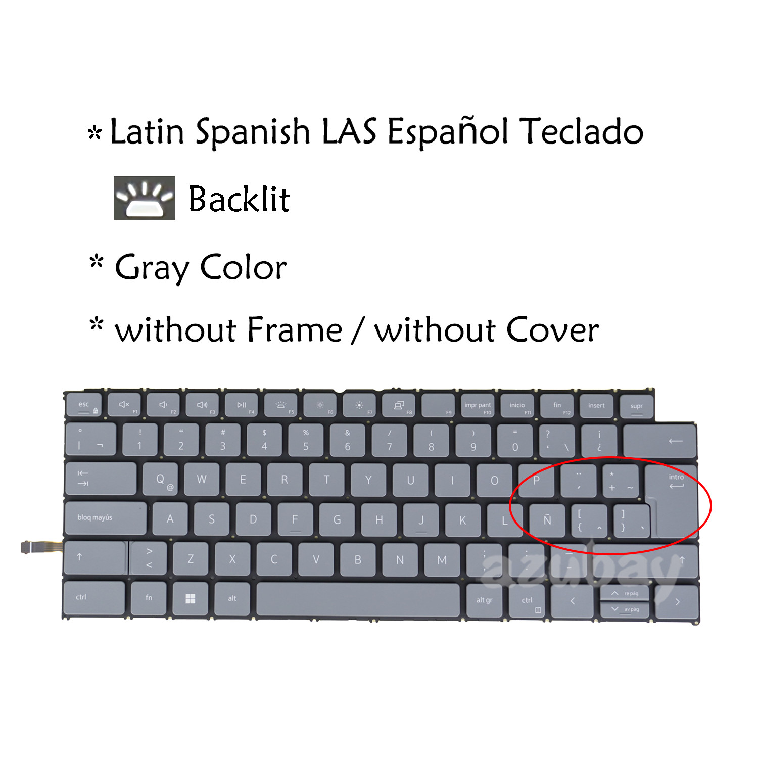 Teclado LA Español For DELL Inspiron 3420 5310 5320 5330 5410 5415 5418 Backlit
