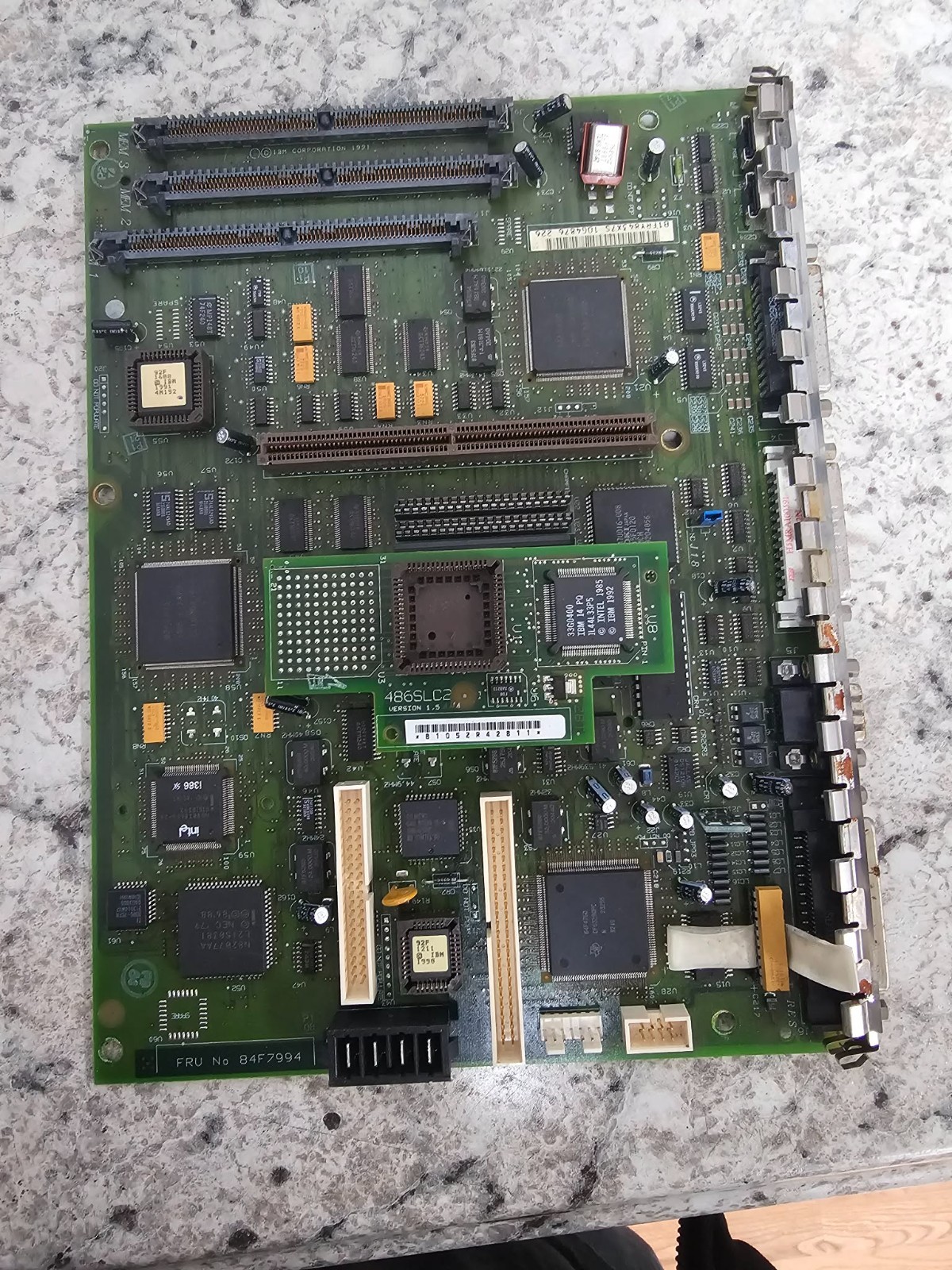 Vintage IBM PS/2 Model 56 8556 motherboard 386SX-20 84F7994 w/486SLC2 Upgrade