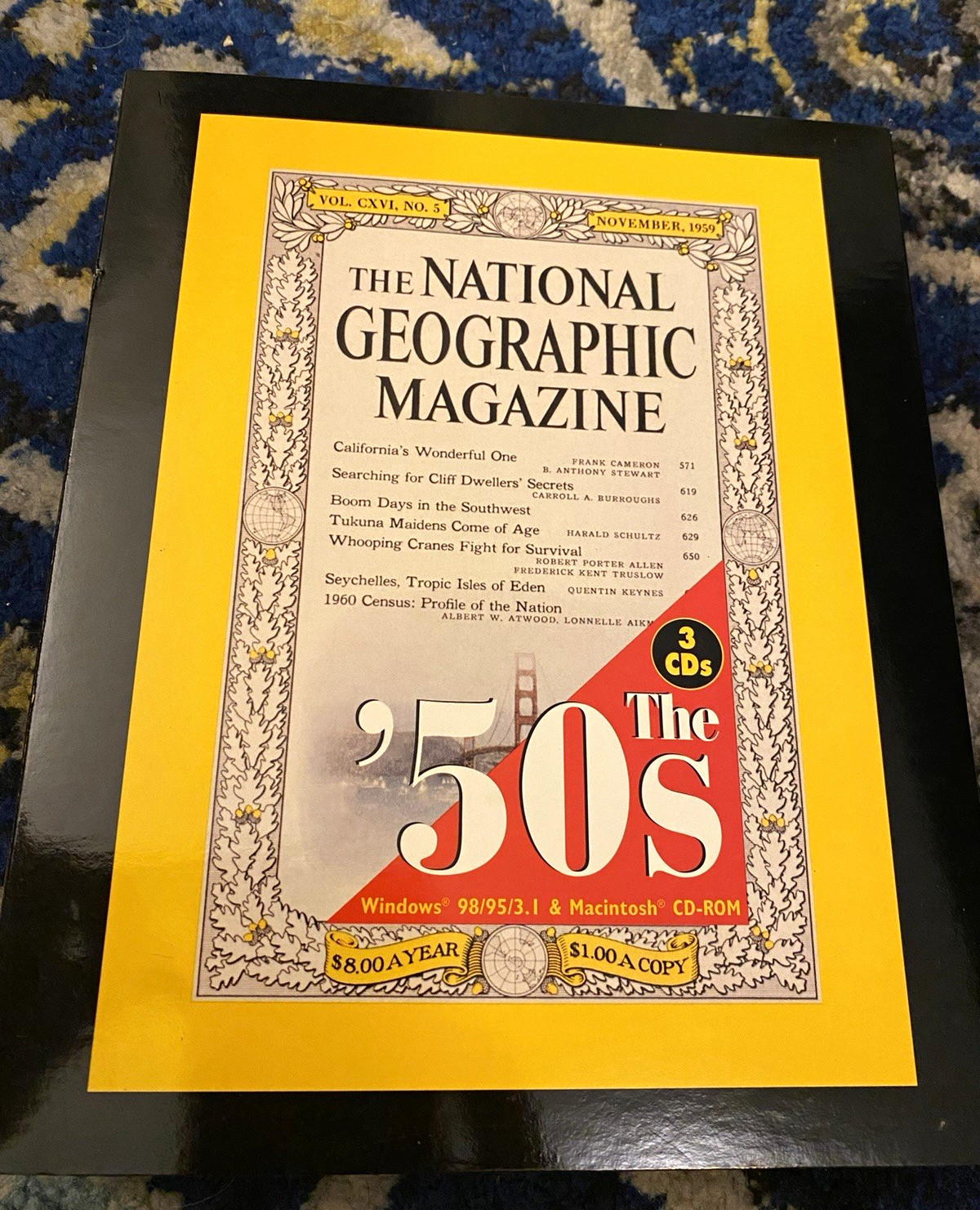 National Geographic The 50's Magazine Collection CD-ROM 3 CDs Win 95/98 Mac