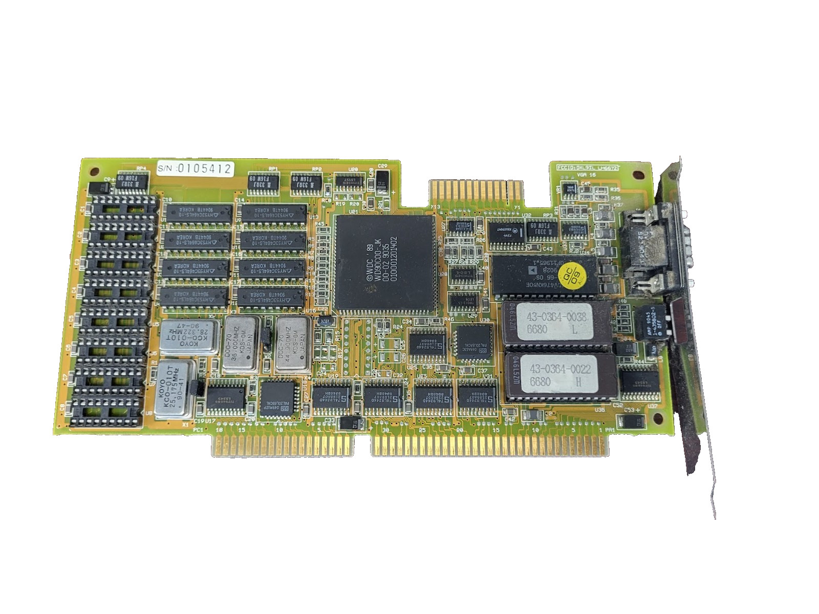 PARADISE 1024 512 Wdc WD90C00 Gpu 512KB VGA Video Retro Board Graphic Card #73