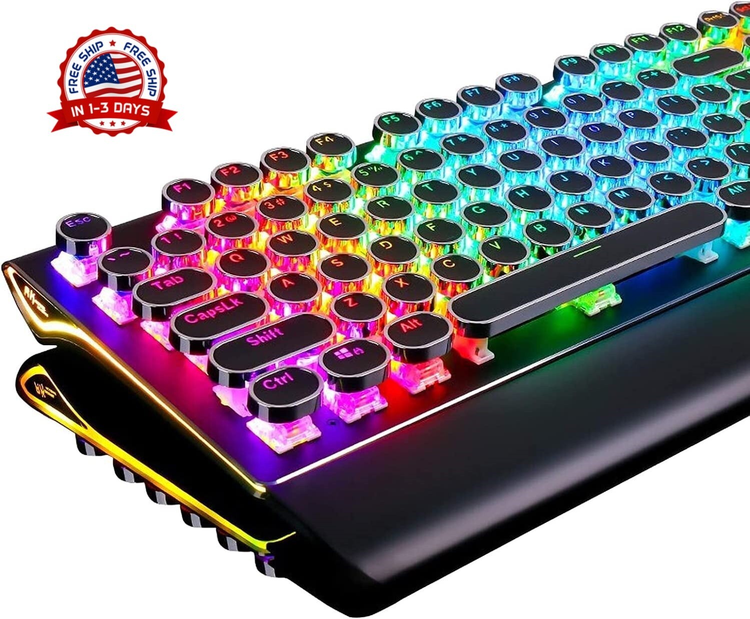 Teclado gamer mecanico exclusivamente para juegos teclados multi color LED NUEVO