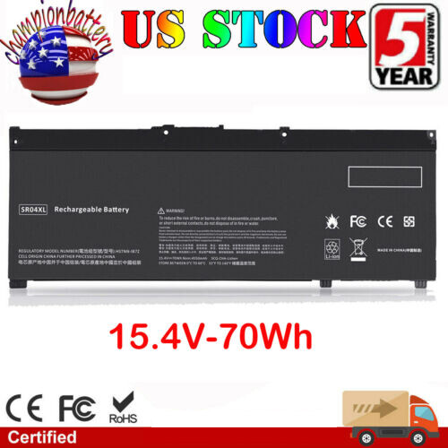  SR04XL Laptop Battery for HP Omen 15-CE 15-DC 917724-855 L08855-855 70Wh