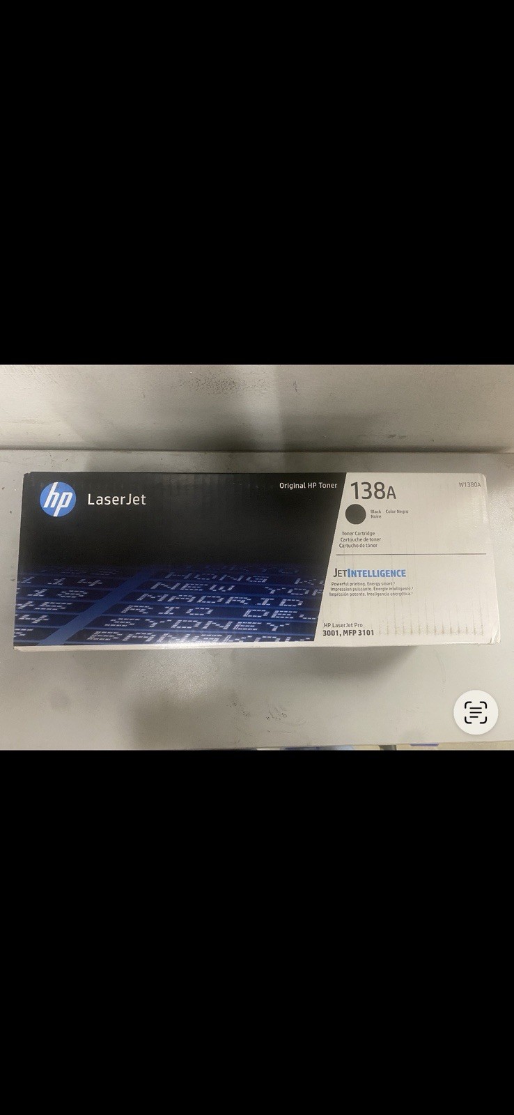 HP 138A Black Genuine OEM Toner Cartridge W1380A LaserJet Pro 3001 MFP 3101