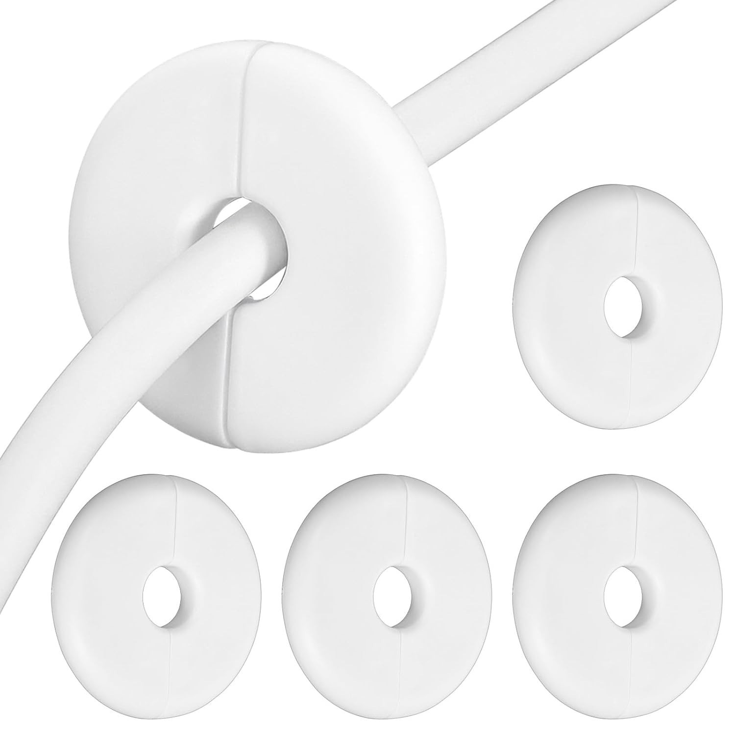 4Pcs Wall Grommets for Cables, Wall Cable Pass through Accessories Cable Hole Co