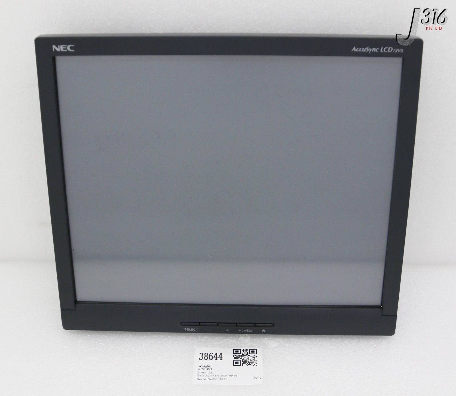38644 NEC NEC ACCUSYNC LCD72VX LCD MON 17" 1280x1024  100-240VAC ASLCD72VX-BK