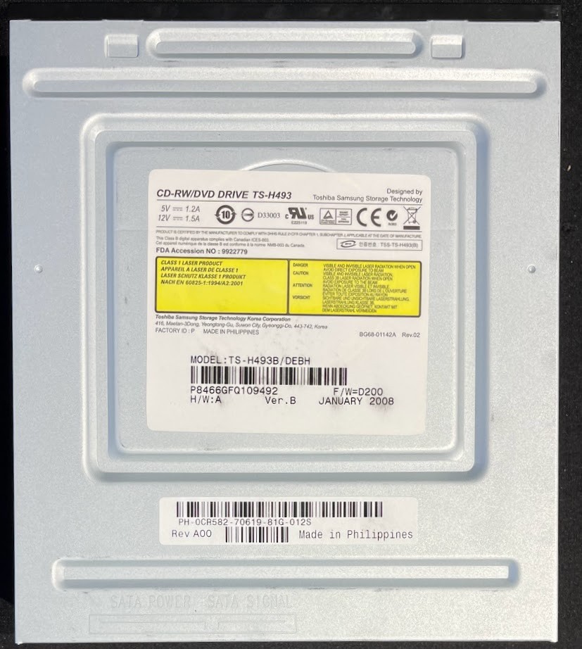 Dell / Toshiba TS-H493B SATA CD-RW/DVD-ROM Combo Drive / CR582