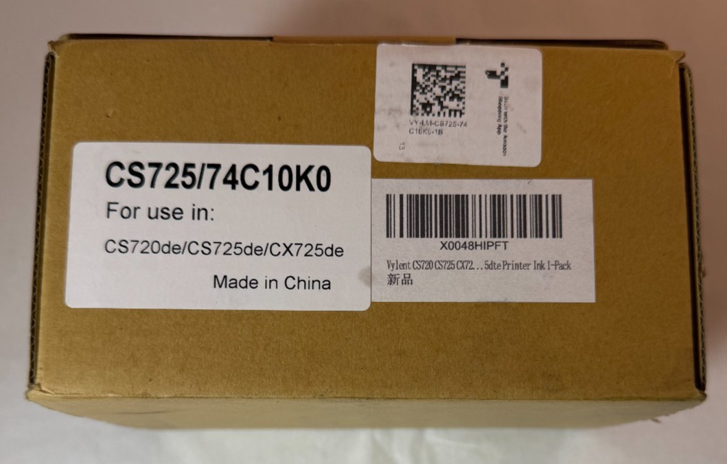 Vylent Compatible Toner for Lexmark CS720 CS725 CX725 Replaces 74C10K0 Black