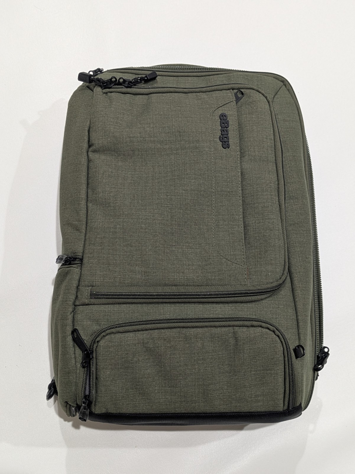 eBags EB2146-16 TLS Travel Professional Slim Laptop Backpack Green / Orange