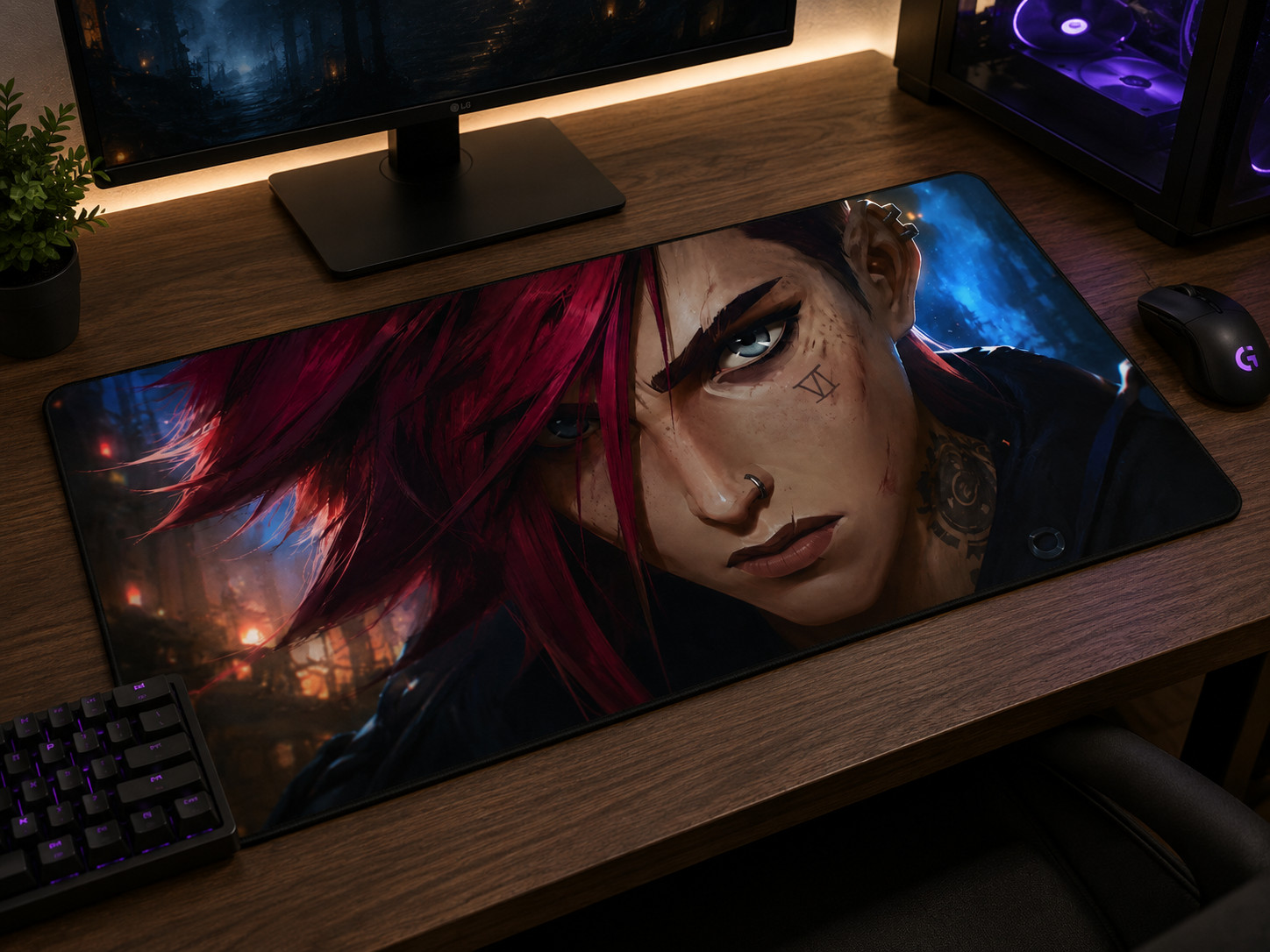 VI Arcane Mouse Pad, XXL Gaming Mat JINX  league of legends Arcane