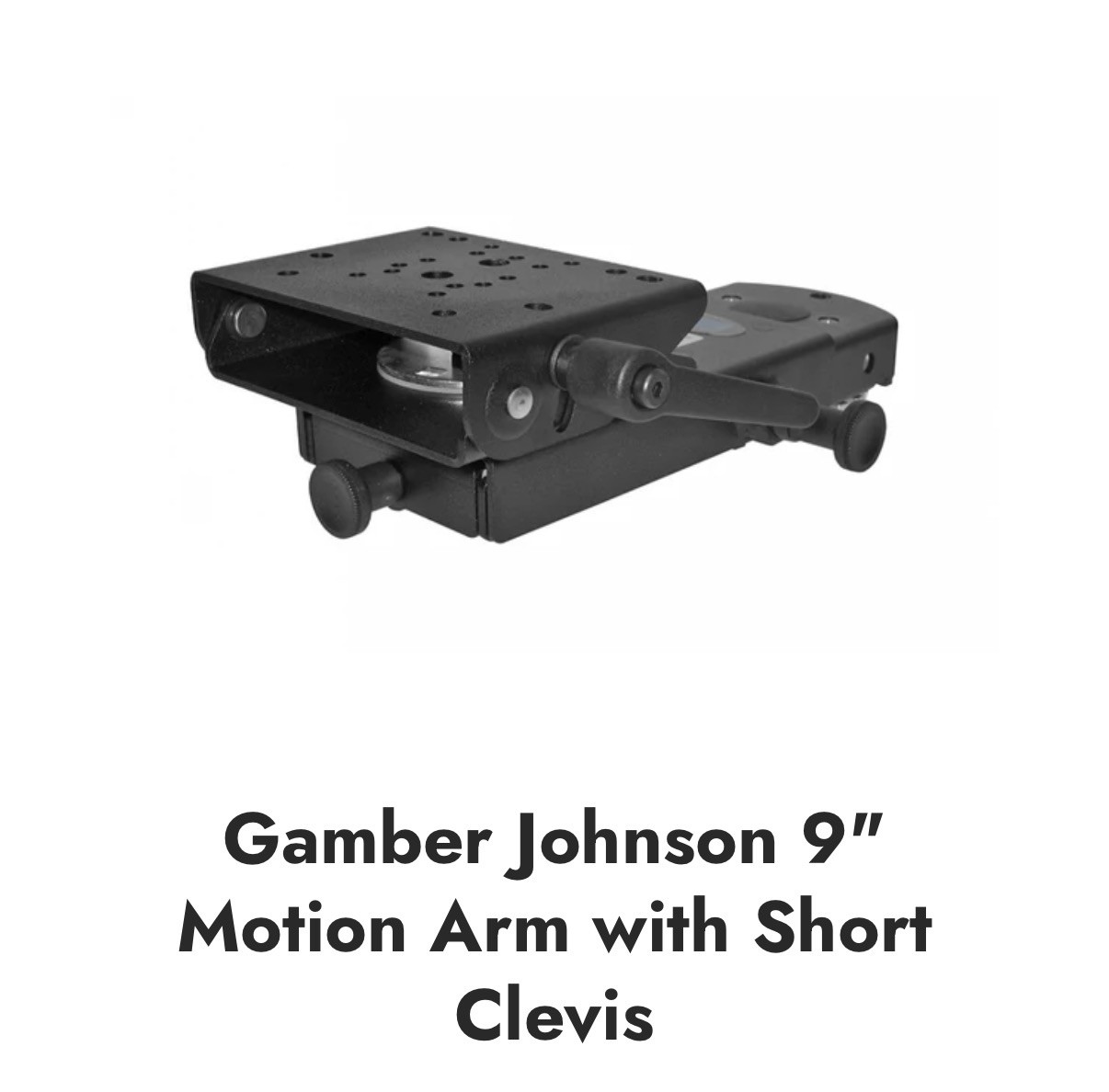 Gamber Johnson 9in Mongoose Locking Slide Arm w/Motion short clevis 7160-0928