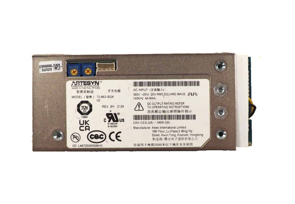 Artesyn Embedded Technologies 73-963-0024-G2 20V 4A Switching Power Supplies
