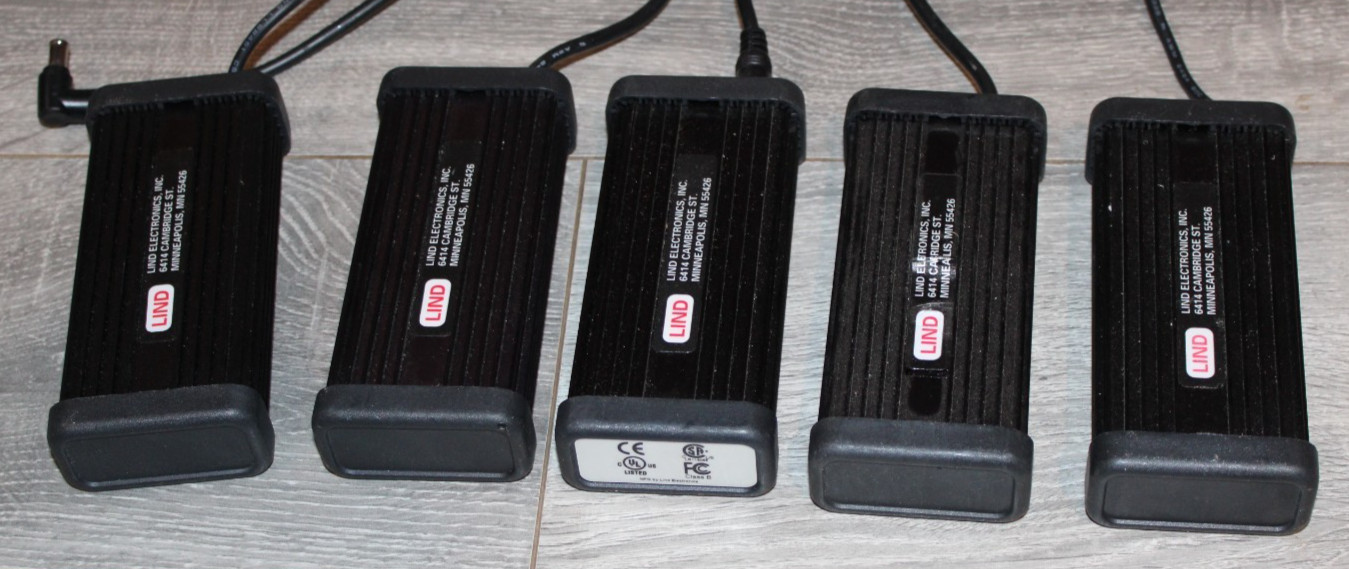 LOT OF 5 LIND ADAPTERS , 2-Auto Power, 2- DC-DC, 1-AUTO ADAPTER