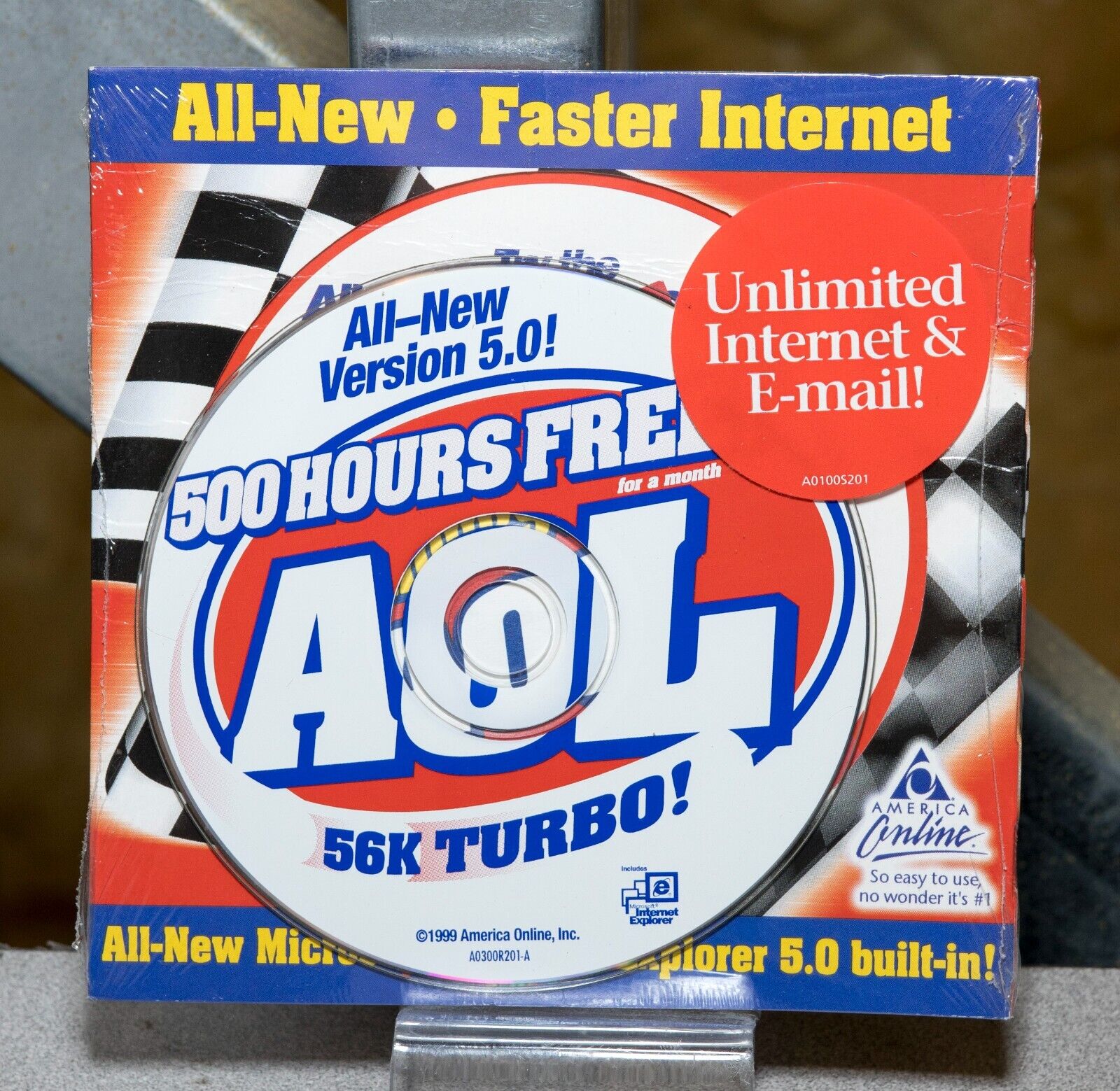 Vintage AOL Version 5.0 500 hours free new sealed AOL01