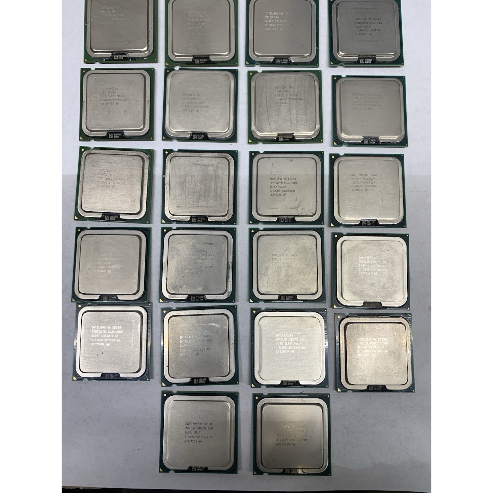 LOT Of 22 Intel Pentium 4 / D Celeron Core 2 Duo Processors