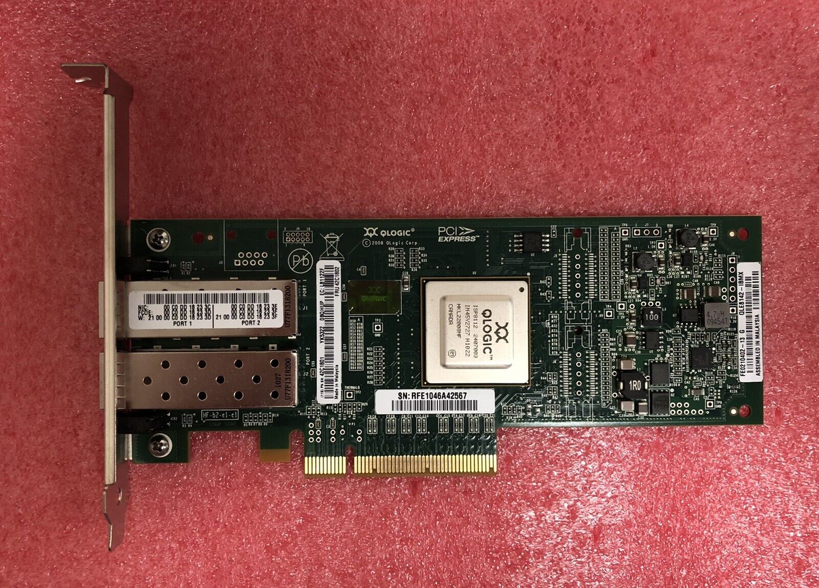 QLOGIC QLE8142-IBMX 10GB DUAL PORT IBM FRU 42C1802 42C1801 CARD