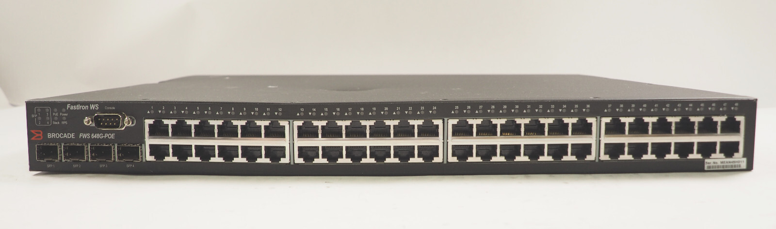 BROCADE FastIron WS FWS648G-POE 80-1003148-03 48-Port Gigabit Switch