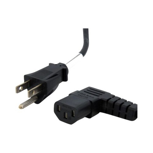 Startech PXT101L 6FT COMPUTER POWER CORD NEMA 5-15P TO RIGHT ANGLE C13 POWER COR