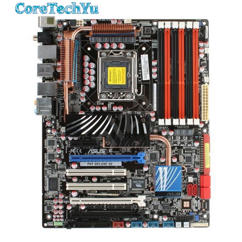 For ASUS P6T Deluxe V2 Motherboard X58 DDR3 LGA1366 ATX Tested OK/*