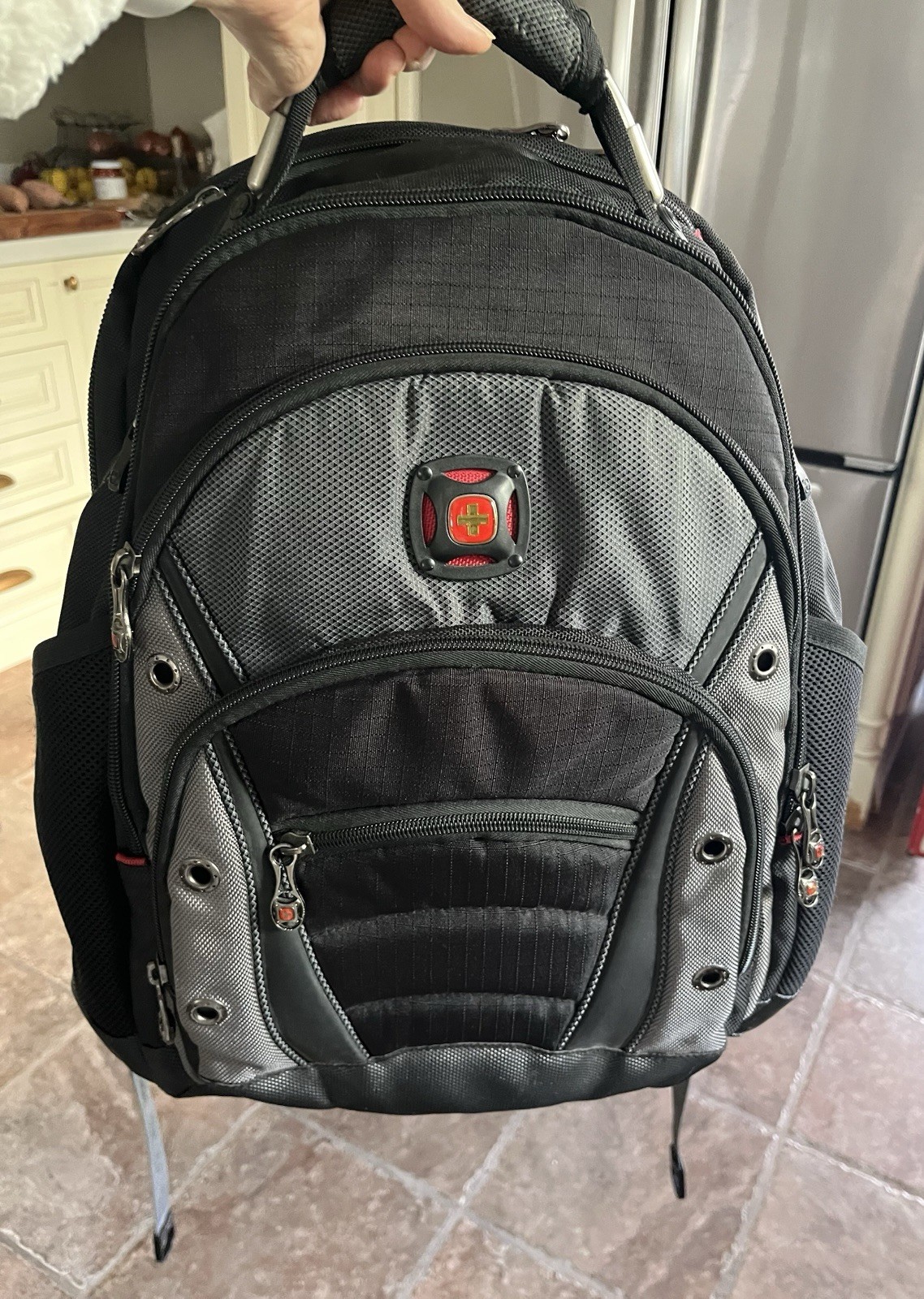 Swiss Gear By Wenger Laptop Backpack Black, Gray Excellent Condition