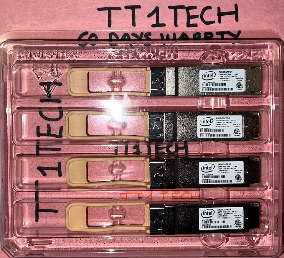 1 New Genuine INTEL E40GQSFPSR FTL410QE2C-IT QSFP-40G-SR4 150m QSFP Transceiver