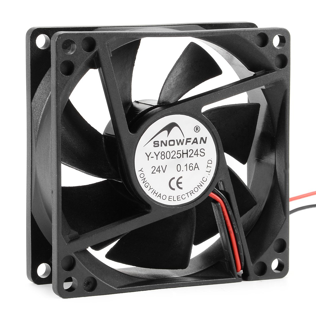 80Mm X 80Mm X 25Mm 8025 24V DC Cooling Fan with Long Life Sleeve Bearings