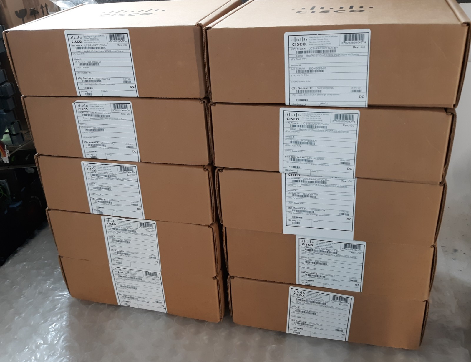 Lot of 10 Cisco UCS-RAID9271CV-8i MegaRAID w/ 8 Internal SAS/SATA NEW *SEALED*