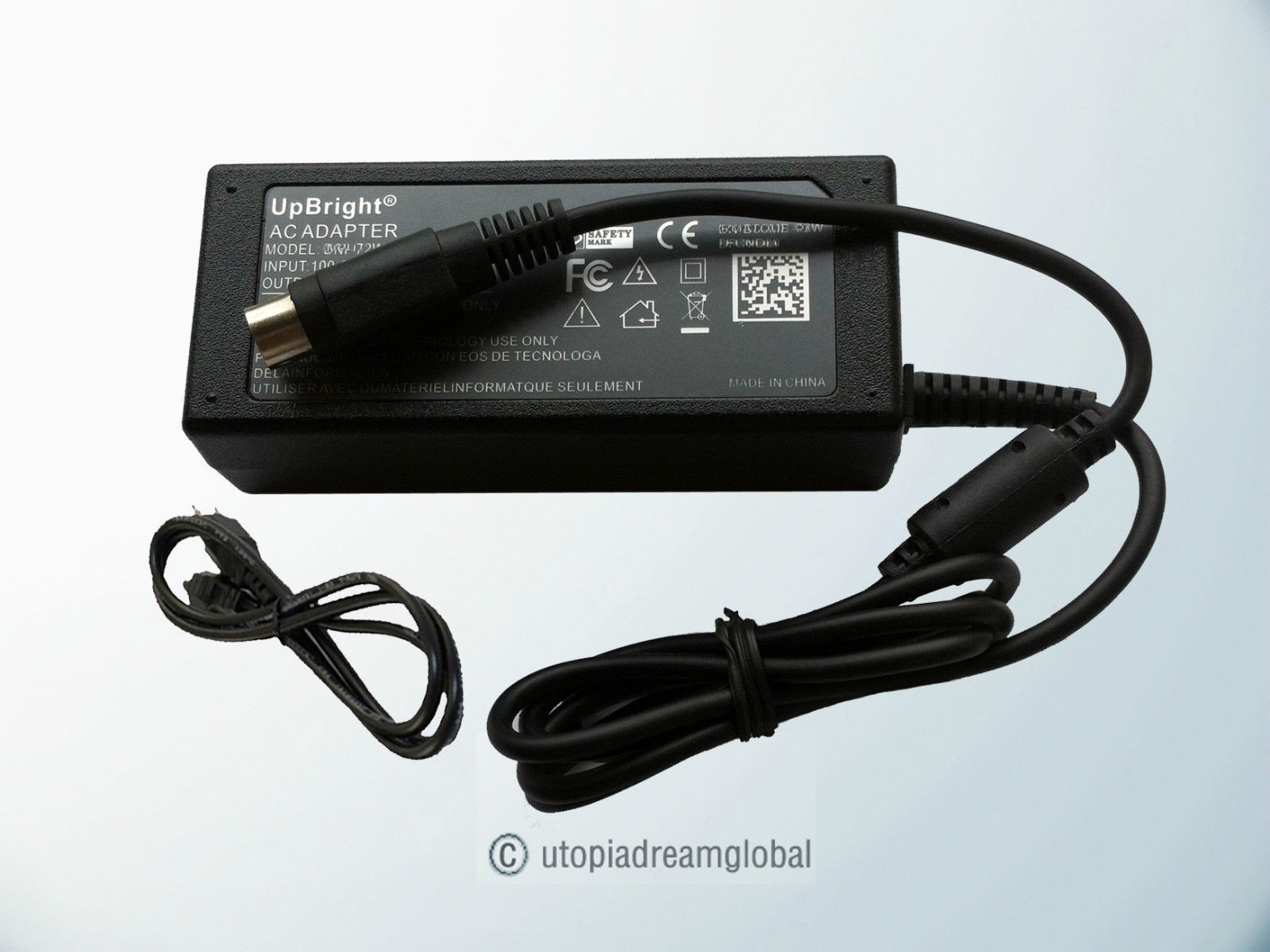 4-Pin 5V 12V AC Adapter For AcomData External Subsystems Hard Disk Drive Power