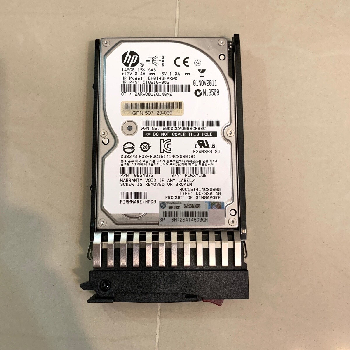 ✅ HP 146GB 15K 2.5 SAS 512744-001 EH0146FARWD 518216-002 0B24372 HPE HDD Genuine